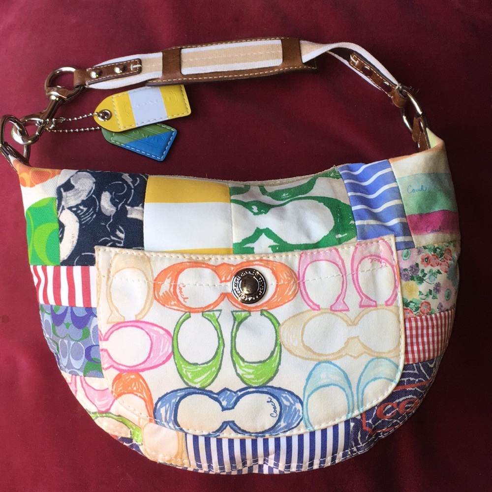 Colorful Coach Monogram Hobo Bag